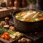 découvrez la recette authentique de grand-mère pour préparer une délicieuse poule au pot à l'ancienne, un plat traditionnel riche en saveurs et en histoire.