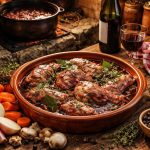 découvrez la recette traditionnelle du civet de lapin, avec une savoureuse marinade au vin rouge, préparée à la manière de grand-mère pour un plat authentique et réconfortant.