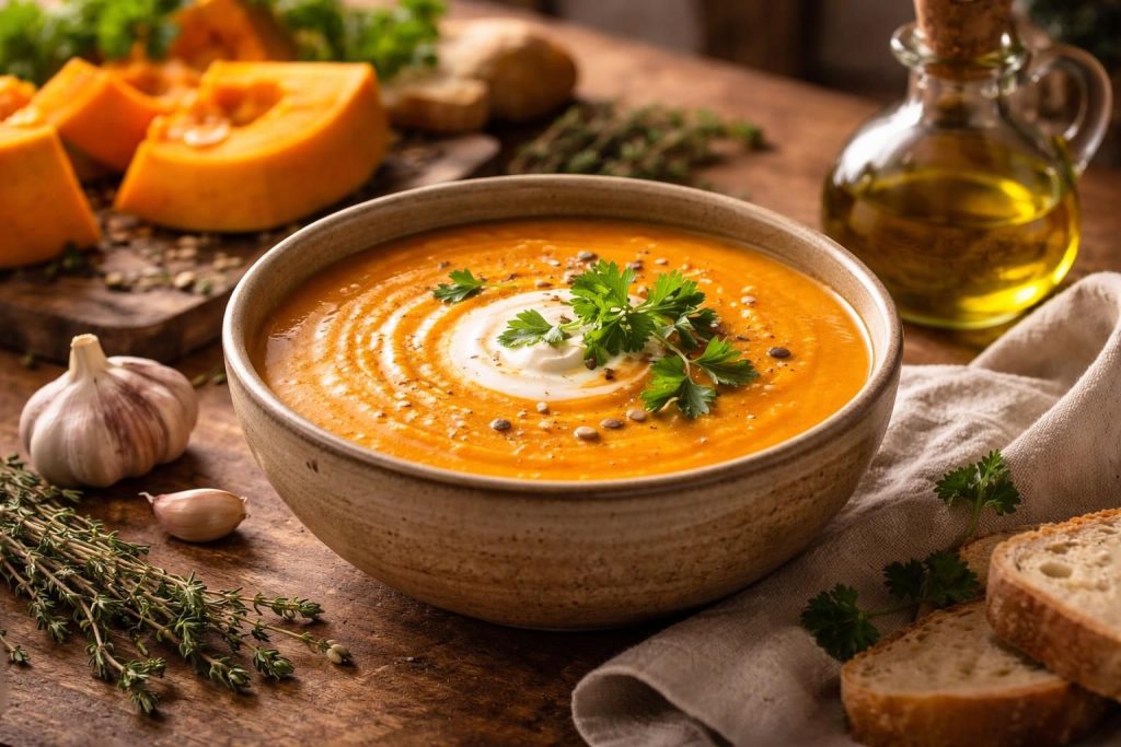 découvrez la recette traditionnelle de la soupe au potiron de grand-mère, simple à réaliser et riche en saveurs pour réchauffer vos repas.