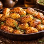 découvrez la recette authentique de grand-mère pour des pommes de terre rôties à la croûte dorée, croustillantes à souhait et savoureuses à chaque bouchée.