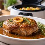 découvrez une recette facile et savoureuse de rouelle de porc tendre cuite au cookeo avec un fond de veau parfumé, parfaite pour un repas gourmand et rapide.